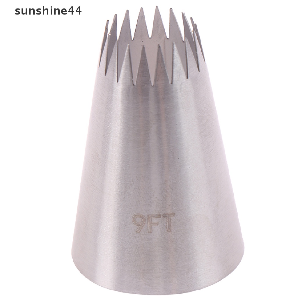 Sunshine 4pcs Spuit Piping Besar Bahan Stainless Steel Untuk Dekorasi Kue