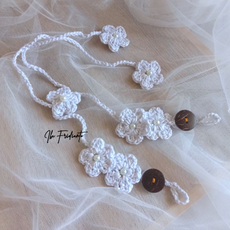 STRAP MASKER  SOVIA / strap rajut / konektor / penghubung masker / rajutan / strap masker murah