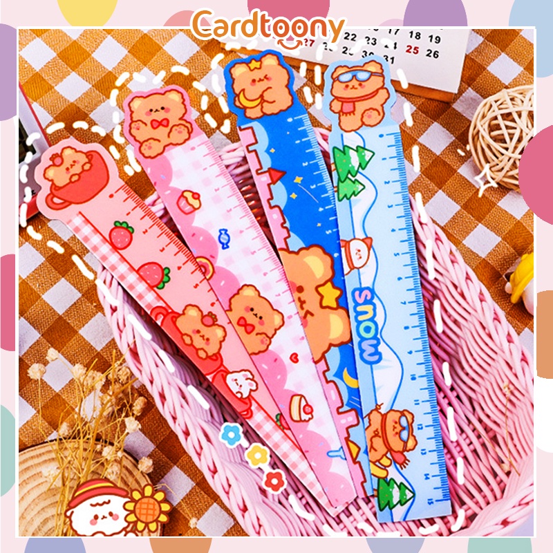 

Penggaris Lentur Magnet Lucu Imut Cute Kartun Bear Rabbit Girl Aesthetic Stationery Ruler