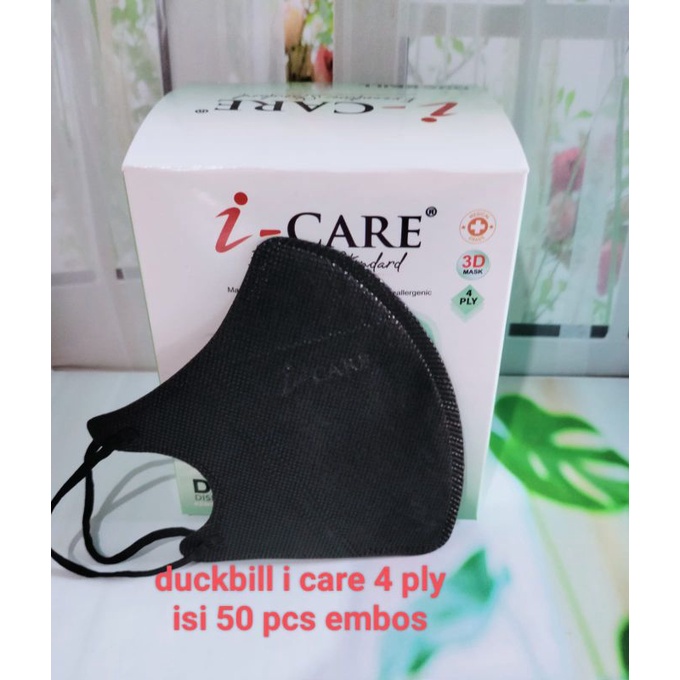 Masker Duckbill ICare 4 ply Isi 50 pcs