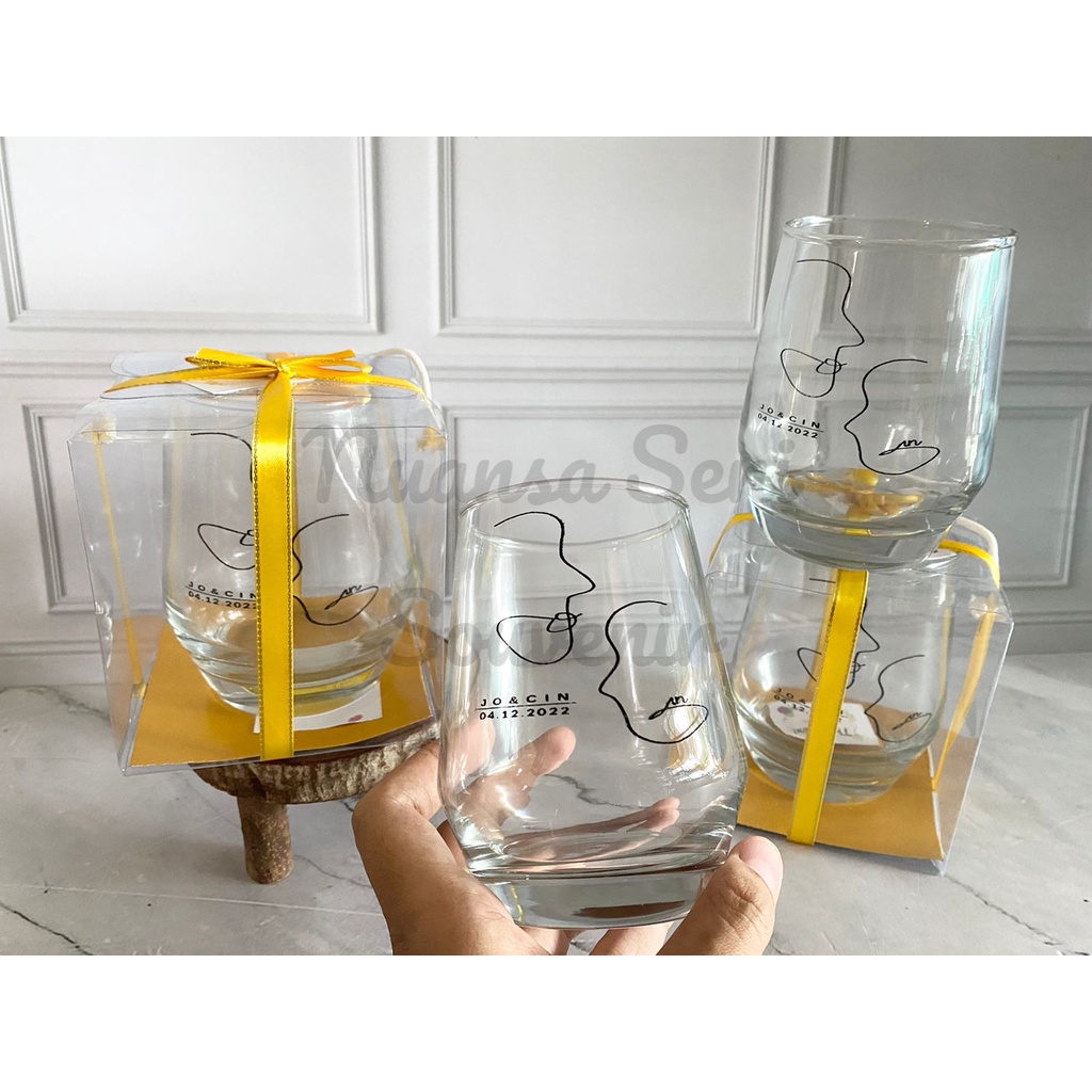 Souvenir Gelas Minum Wine Kaca Gelas Florida Citinova Gelas Jus Cangkir Cafe Mug Sablon