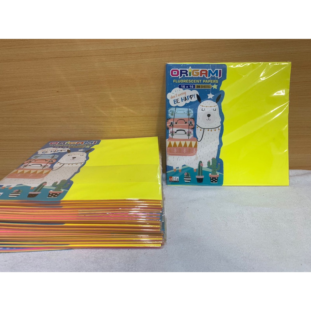 

KERTAS LIPAT ORIGAMI FLUORESCENT 16 X 16 Cm 20 Sheet