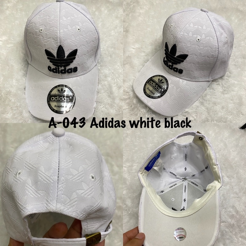 Topi Baseball Adidas monogram white A-043