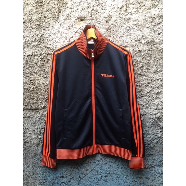 jaket hoodie tracktop adidas vintage 90s second brand thrift