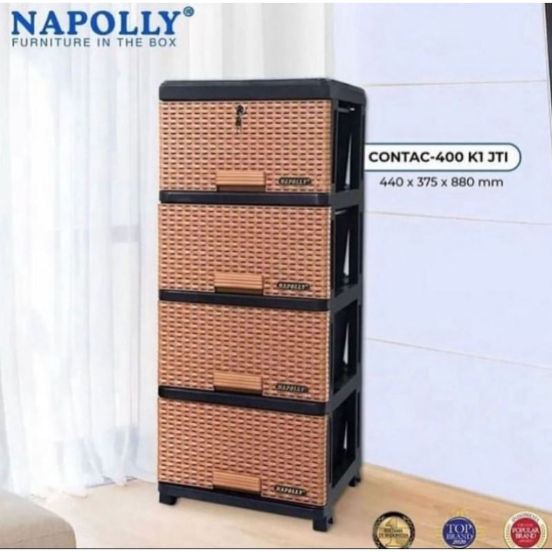 lemari Napolly Laci Contac susun 4 & susun 5