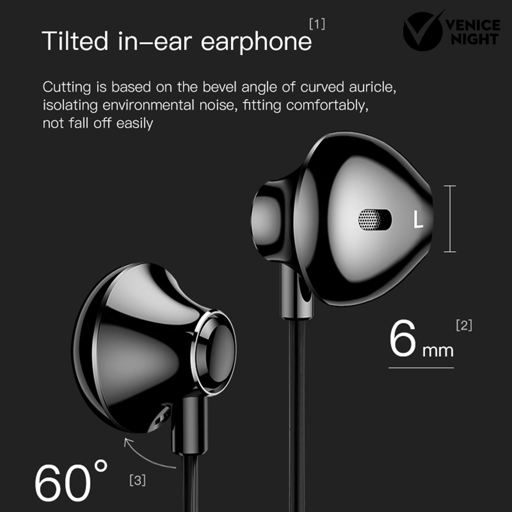 (VNEP) (Berkabel) Baseus Earbud HiFi HD-kompatibel Panggilan 3.5mm Stereo Bass Side In-ear Earphone dengan MIC untuk Mendengarkan Musik