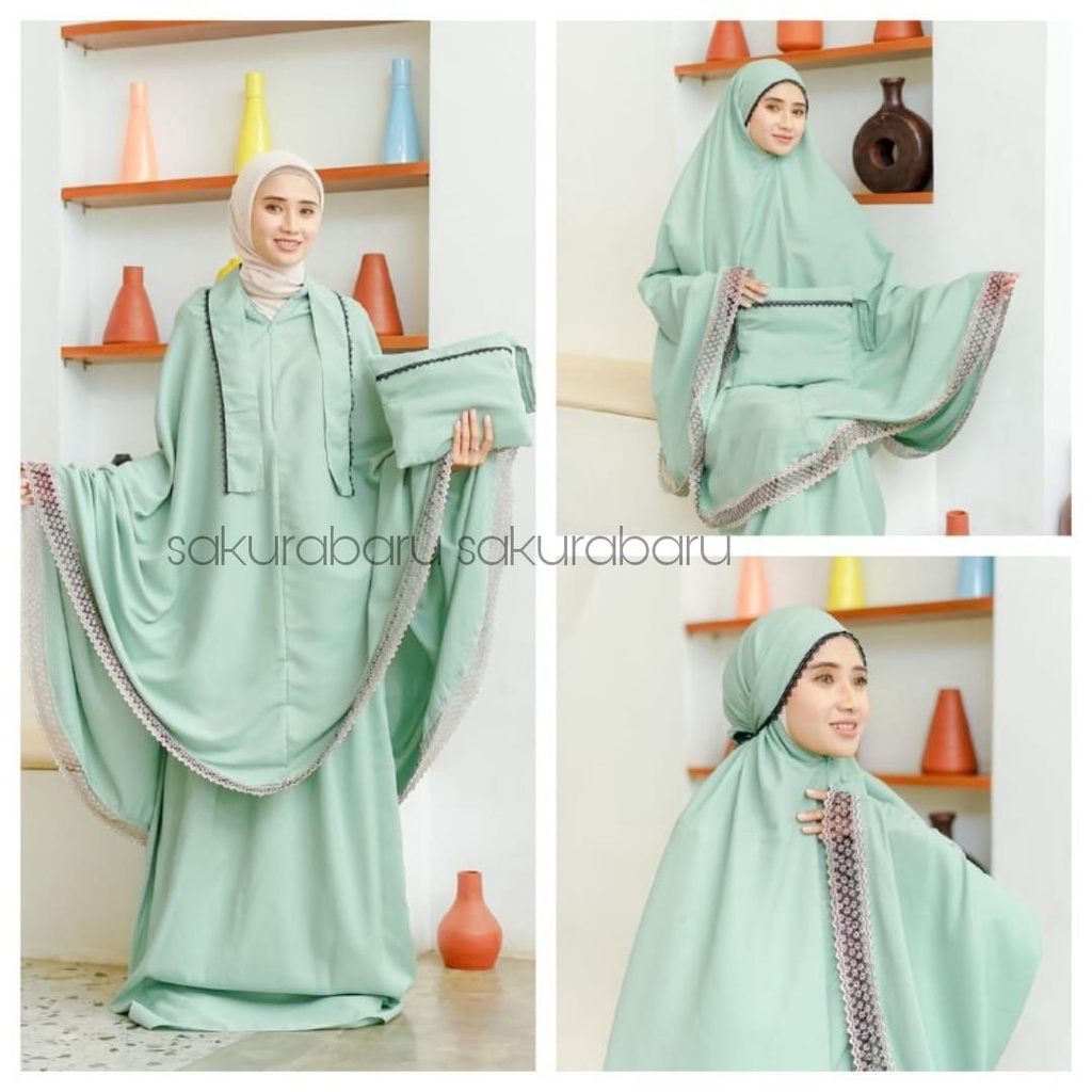 COD Mukena mikro 3in1 bukan ceringcel tapi bahn katun mikro jumbo muat di bb 85kg tinggi 160cm