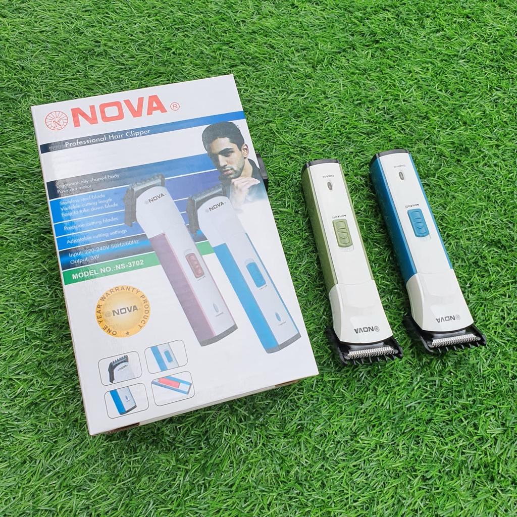 WJ1489 Alat Cukur Rambut Nova NS-3702 Charger Portable Potong Kumis Jenggot Baterai Tanpa Kabel