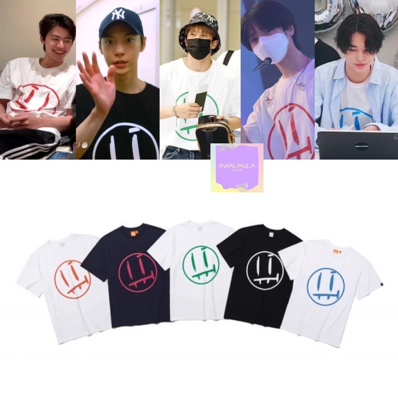 (PO) OFFICIAL ITER Face Line Big Face T-shirt worn by NCT Jaemin Doyoung Astro Jinjin Stray Kids In 