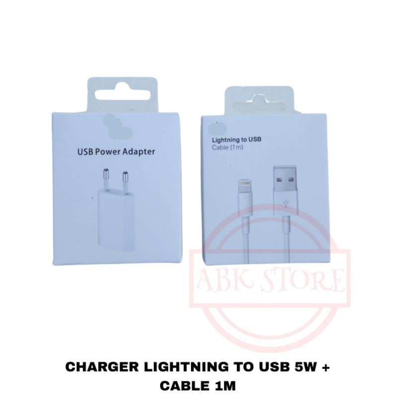 CHARGER LIGHTNING CABLE TO USB 5W FOR IP 5 6 7 8 PLUS X XS MAX XR