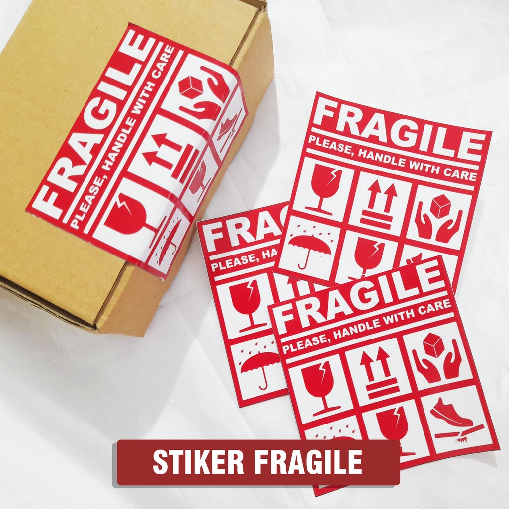 

STIKER FRAGILE Stiker untuk olshop usaha anti air WATERPROOF