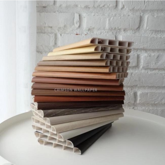 PLIN LANTAI PVC,LIS LANTAI PVC , LIS TEMBOK PVC / Lis parket / Vinyl - 6CM, PUTIH POLOS