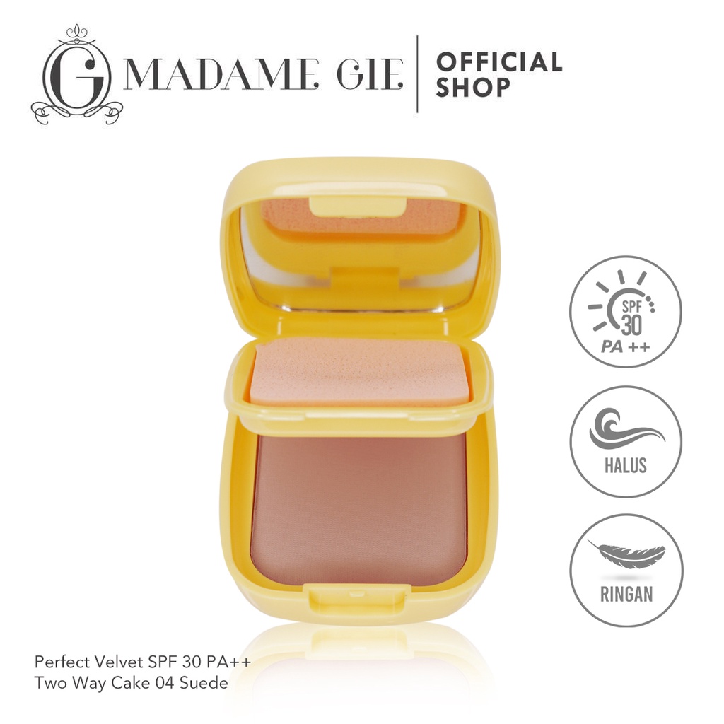 [READY STOCK] Madame Gie Perfect Velvet SPF 30PA++ Two Way Cake - MakeUp Bedak Padat-04 Suede