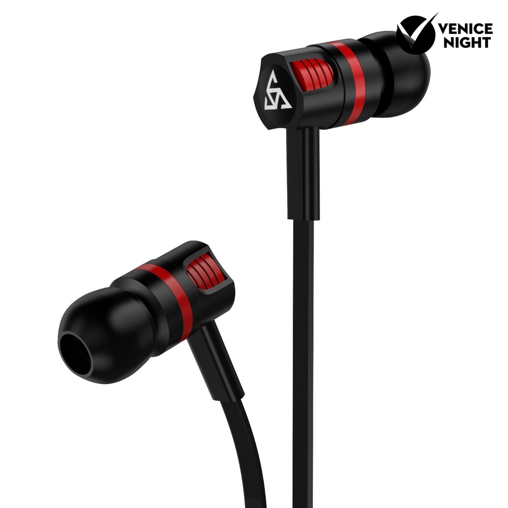 (VNEP) (Berkabel) T2 Stylish 3.5mm In-ear Stereo Earphone Phone Headset dengan Mic Line Control