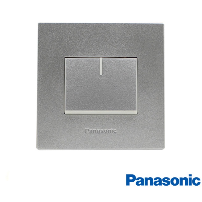 Saklar Single / Engkel Tanam Silver Panasonic WESJ 5942 + Plat WESJ 78029 MWS Wide