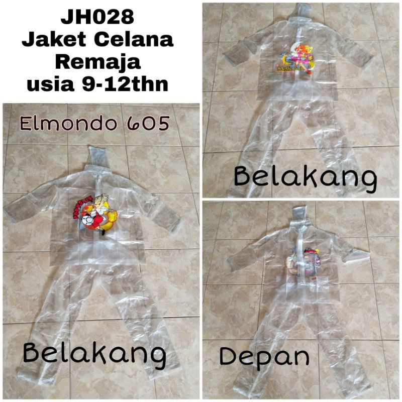 Jas Hujan Elmondo Fino Anak 7-10Tahun Transparan
