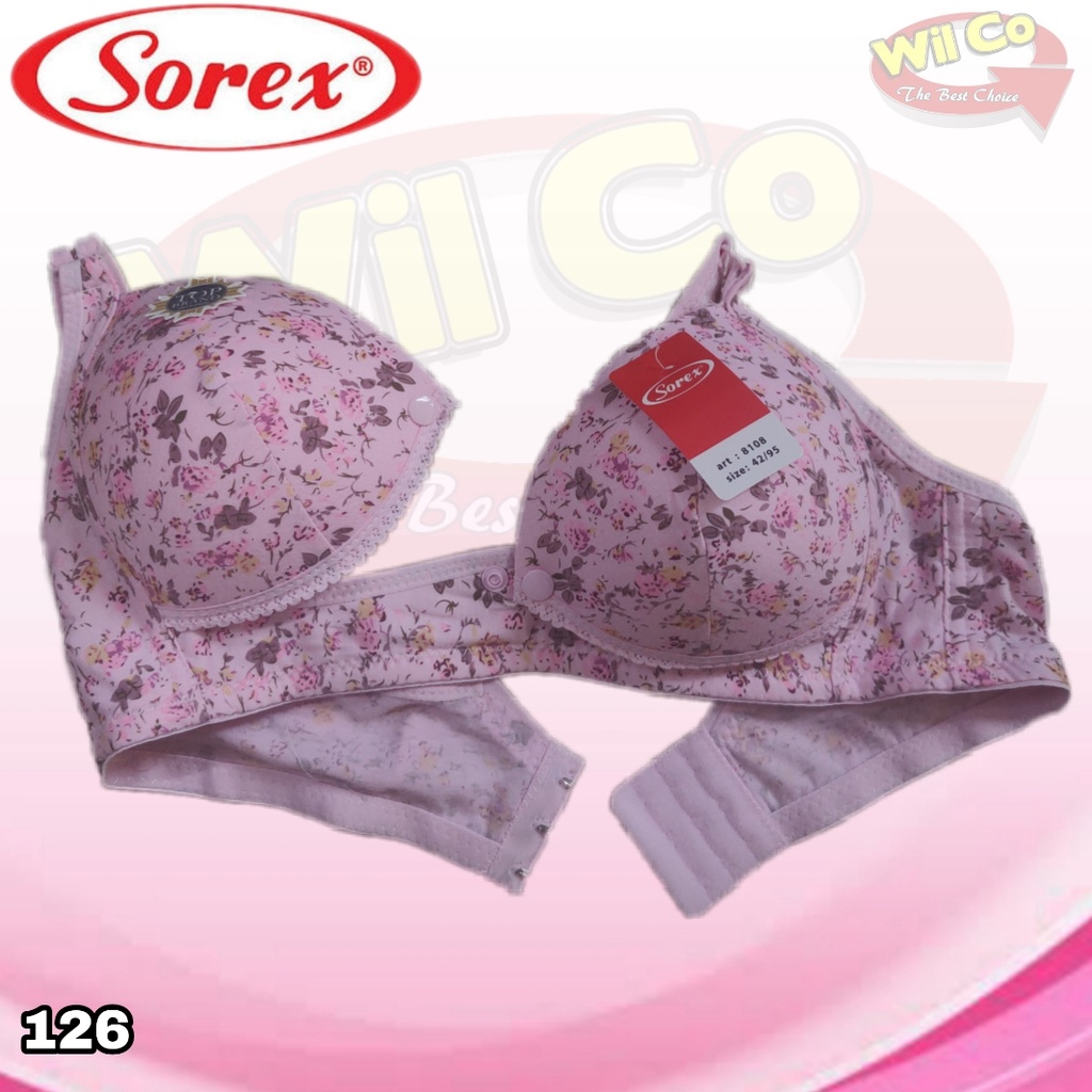 K126 - BRA/BH MENYUSUI SOREX SIZE 36-42 TANPA KAWAT TIGA PENGAIT CUP SEDANG