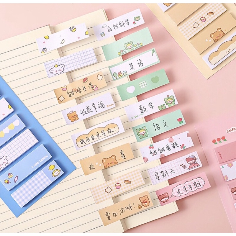 PEMBATAS BUKU MOTIF ANIMASI / STICKY NOTE / PEMBATAS BUKU LUCU IMUT