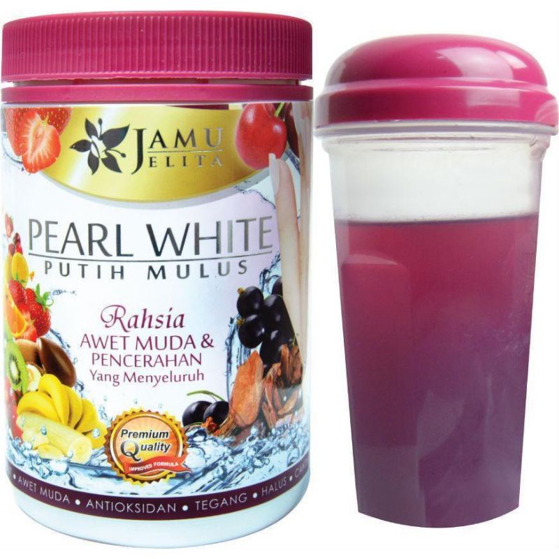 Jamu Jelita Pearl White Putih Mulus Collagen 400G Malaysia