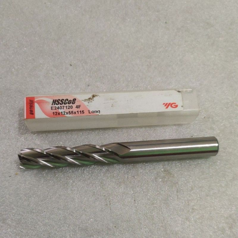 endmill HSS co8 long 12mm x 115mm 4 mata endmill long 12mm