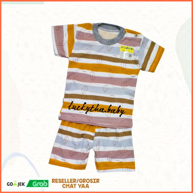 Airin baby- setelan pendek anak laki-laki dan perempuan Airin motif salur,polkadot,leav Airin terbaru