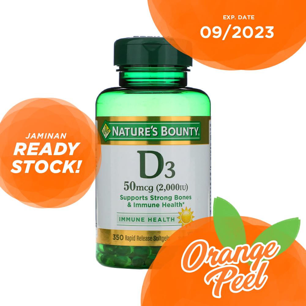 Nature's Nature Bounty D3 2000 5000 IU 50 125 mcg 240 350 Softgels