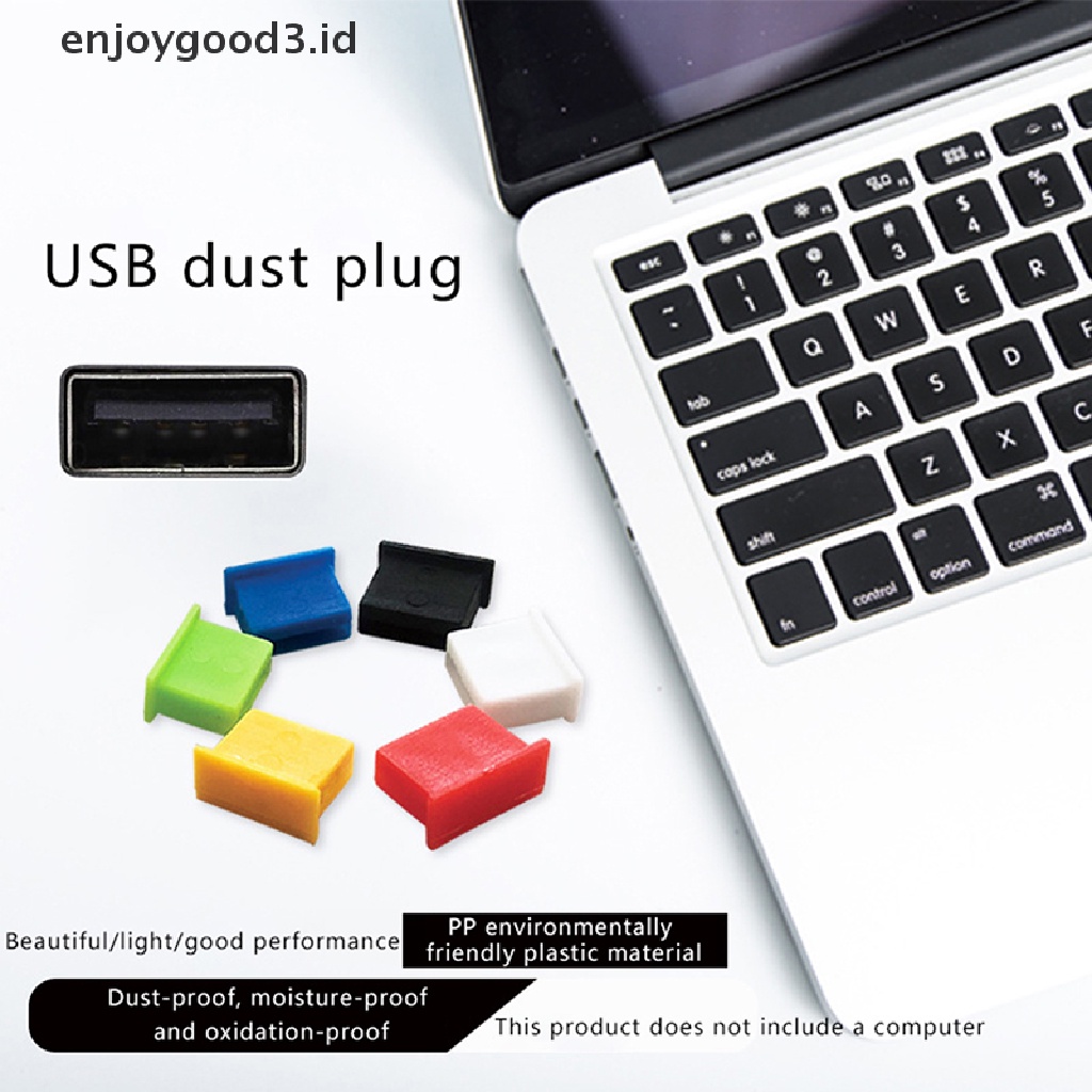 5pcs / set Plug Penutup Port USB HDMI-RJ45 Interface Bahan Silikon Warna-Warni Anti Debu Tahan Air Untuk Laptop