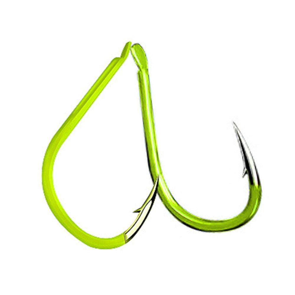 Top 50PCS Fishhooks Sharp Barbed Fluorescent Fish Gear/Alat Pancing Ikan