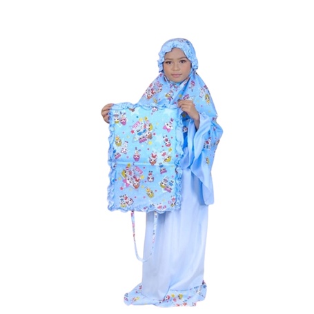 Mukena anak karakter terbaru bonus tas dan sejadah 2-12 thn