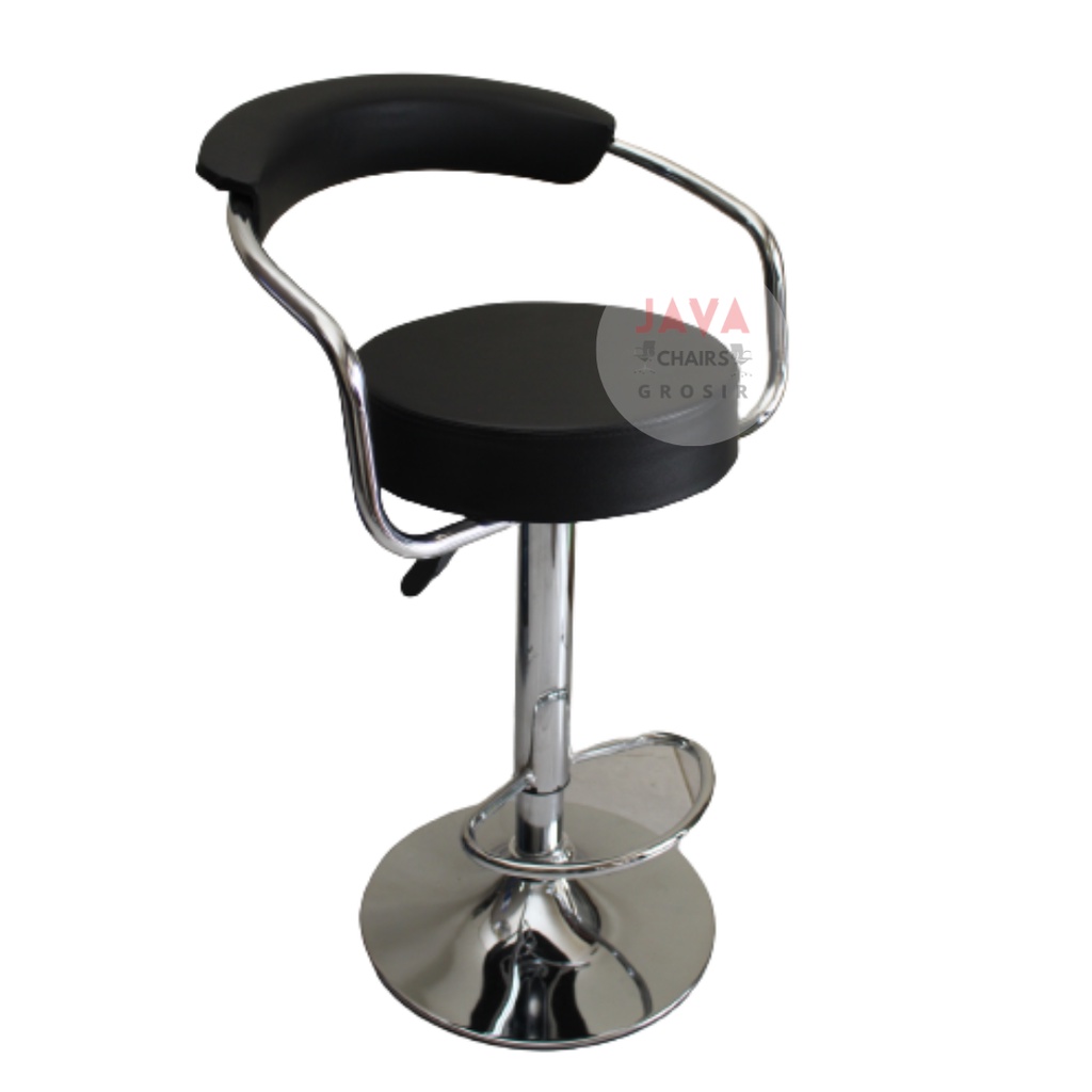 Kursi Bar Hidrolik Besi Kursi Bar Bulat Sandaran Punggung Kursi Bar Kulit Oscar