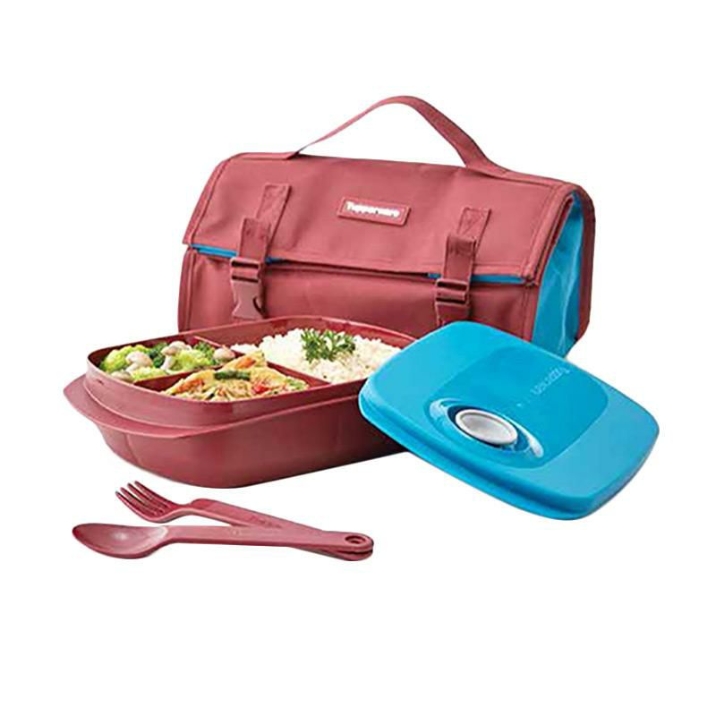 BYO Lunch Set Tupperware merah biru