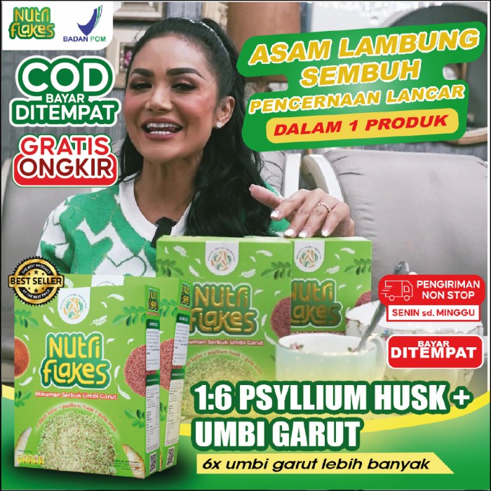 

Sereal Nutriflakes Umbi Garut Bahan Alami 2 Box Solusi Masalah Asam Lambung