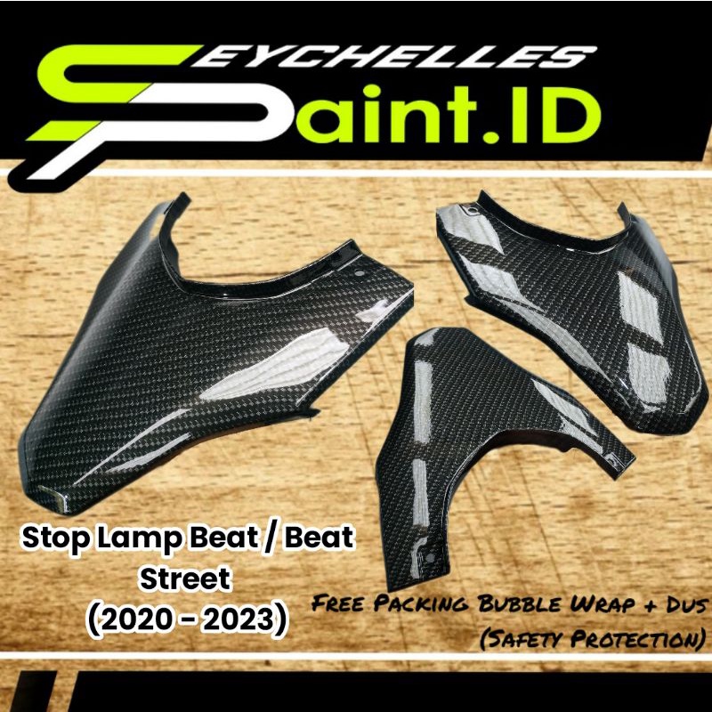 Cover Carbon Stop Lamp Beat Deluxe Street 2020-23 Motif Kevlar