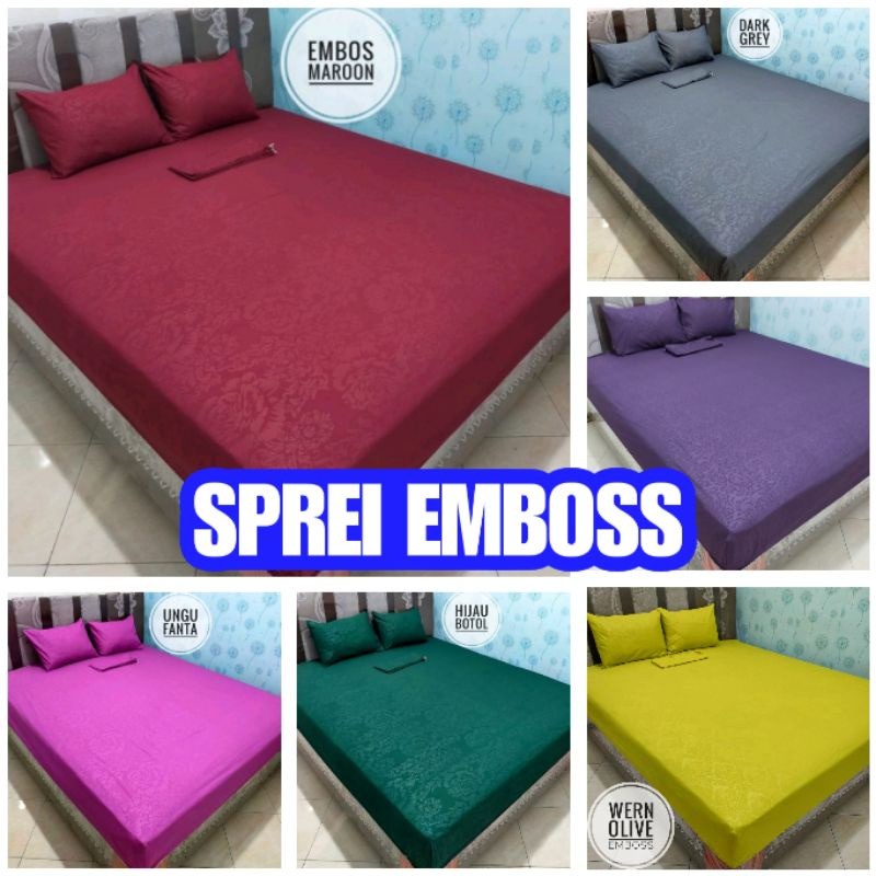 PROMO SPREI EMBOS Sprei Polos Sprei EMBOS Ukuran 200X200 cm - TERMURAH