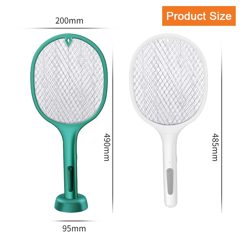 ES-23 Raket Nyamuk 2 in 1 Perangkap Nyamuk | Mosquito Swatter 2 in 1 Mosquito Killer Model Bulat Diamond | Raket Nyamuk Elektrik