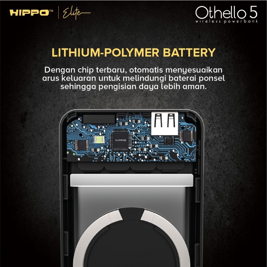 Hippo Power Bank Wireless Othello 5 10000Mah Fast Charging PD 22.5W