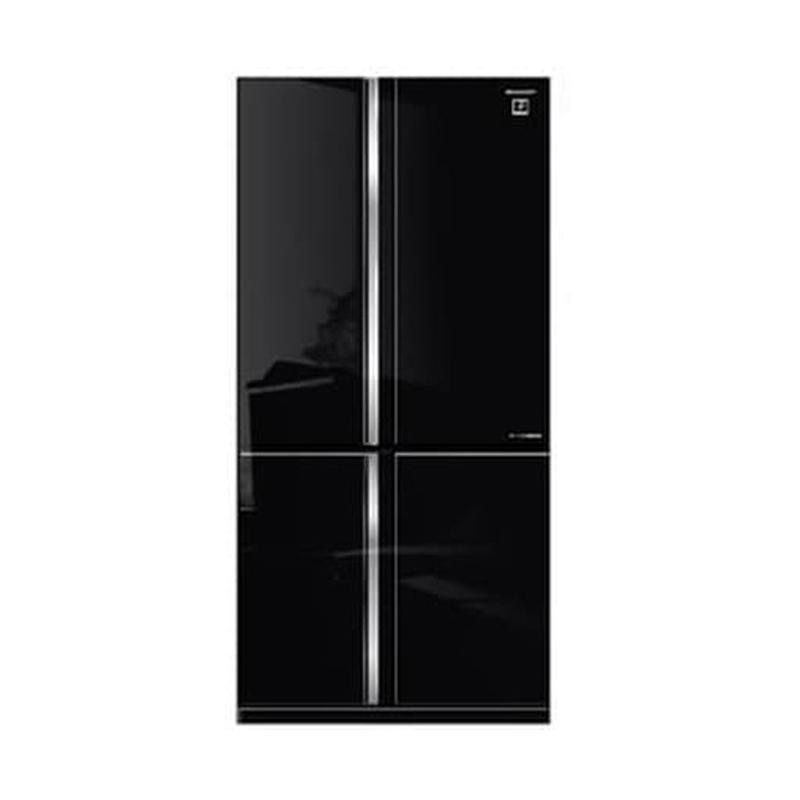 SHARP KULKAS LEMARI ES PENDINGIN REFRIGERATOR FRIDGE SIDEBYSIDE SJ - IF91PG/BK