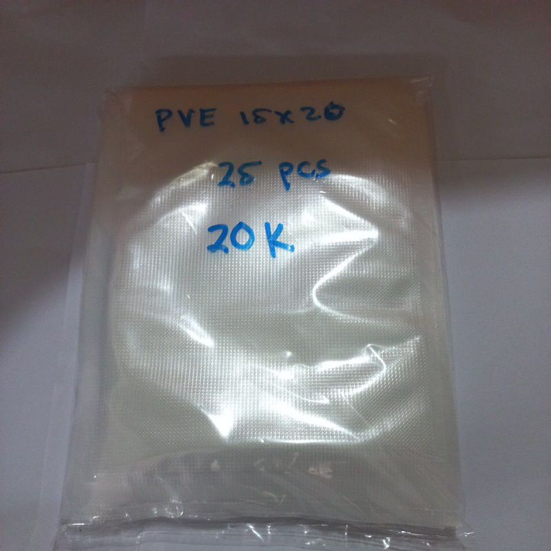 25pcs plastik vacum embos ukuran 15x20