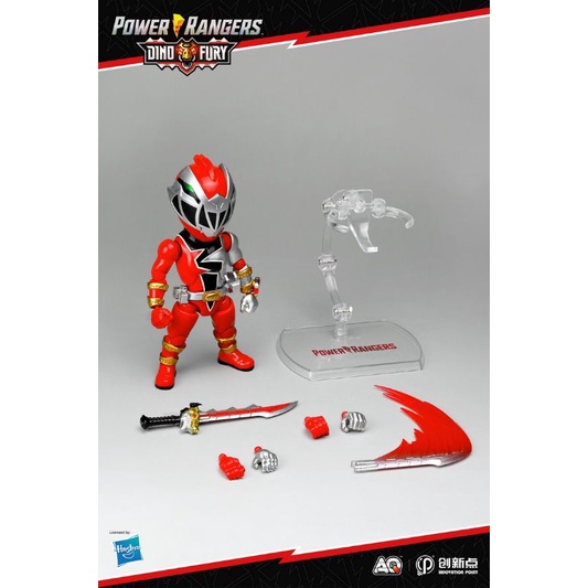 Mainan Figure Power rangers Action Q MMPR Dino Fury Red Ranger chibi figure