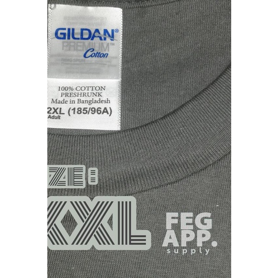 Kaos Polos Size XXL XXXL Gildan Premium Cotton 76000 Import Original - Biru, XXL