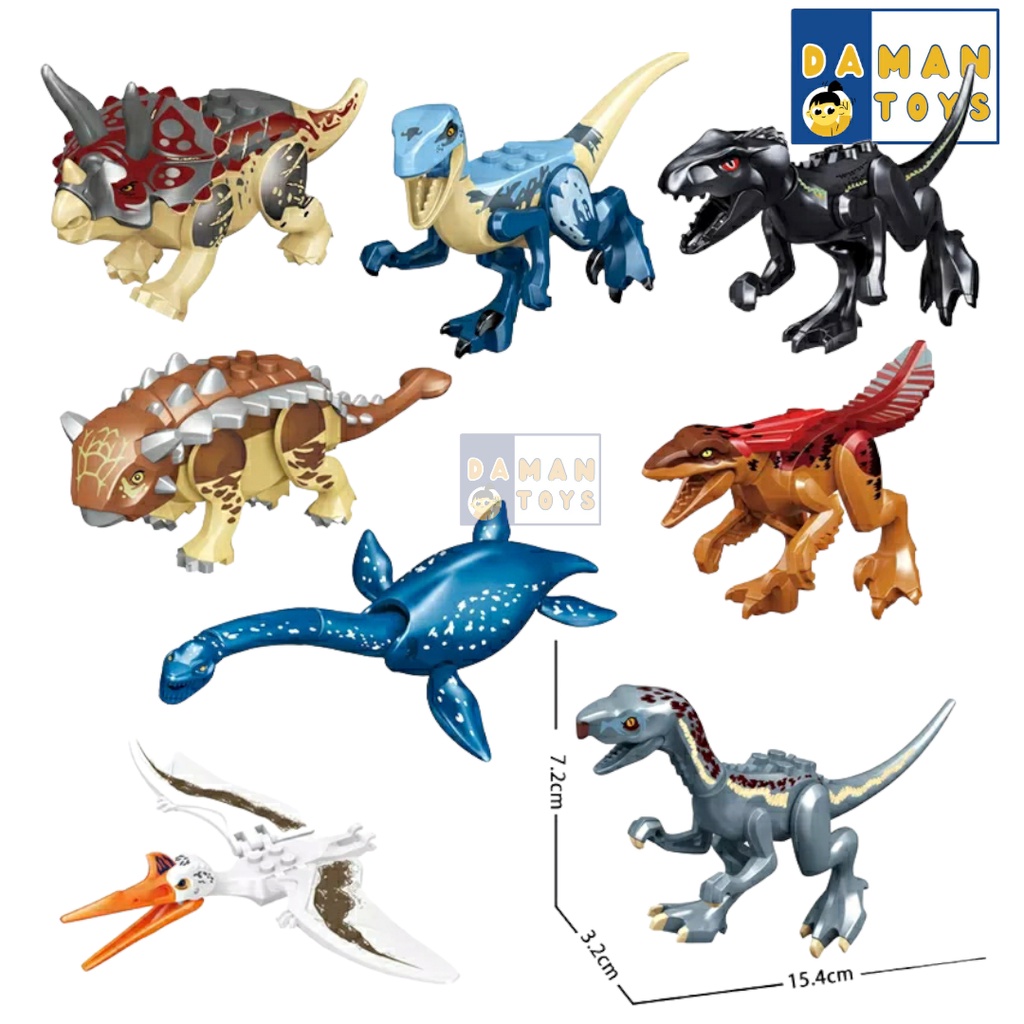 Mainan Bongkar Pasang Edukasi Dinosaur Tirex Dinosaurs Diy Dino Brachiosaurus Triceratops