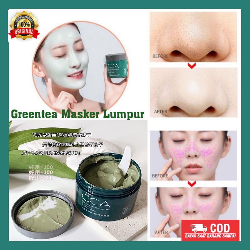 Masker pemutih wajah Dalam Masker pelembab  Masker Perawatan Jerawat  Masker jerawat dan bekas jerawat 150g Bahan lumpur alga Cleanser acne facial cleanser Kontrol Minyak Menyegarkan Tidak Sesak Deep Cleansing Penghapusan Komedo Penghapusan Jerawat