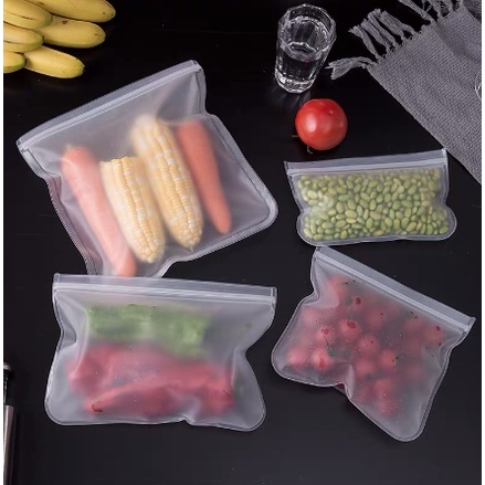 [ ABJ ] Plastik Kulkas Penyimpanan Reusable Ziplock Quality Material EVA Berbahan Tebal Menjaga Kulitas Makanan Segar Plastic Storage Fridge