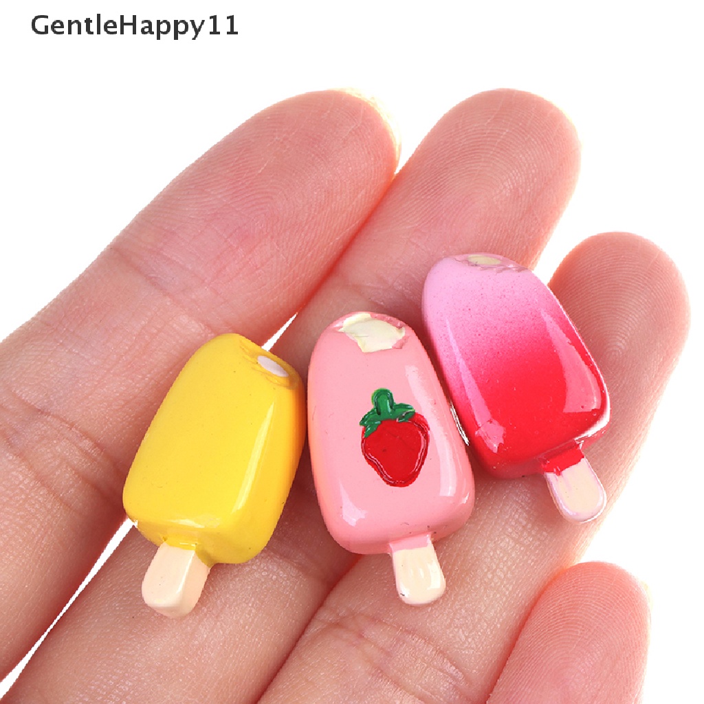 Gentlehappy 5Pcs 1: 12 1: 6rumah Boneka Miniatur Es Loli Boneka Es Krim Dapur Makanan id