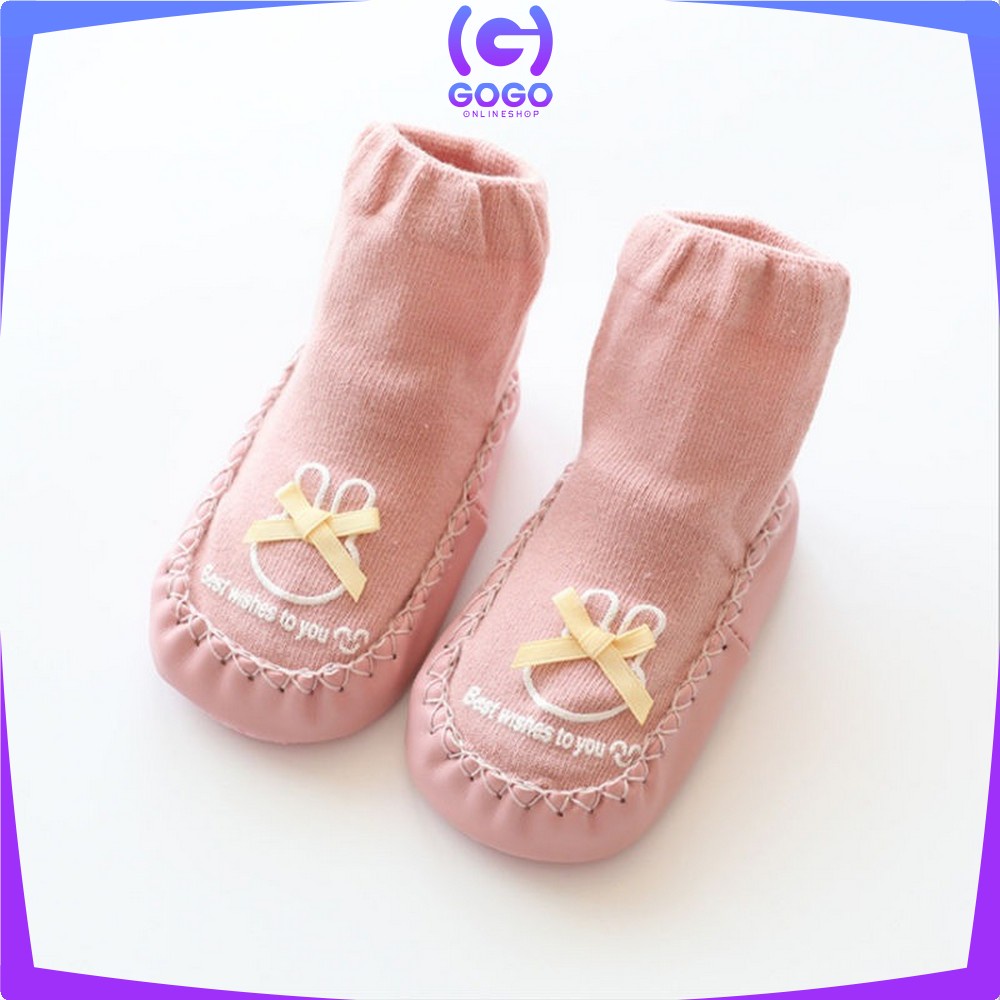 GOGO-P93 Kaos Kaki Bayi Prewalker Anti Slip Baby Socks Shoes Sepatu Bayi Prewalker Motif Lucu Antislip