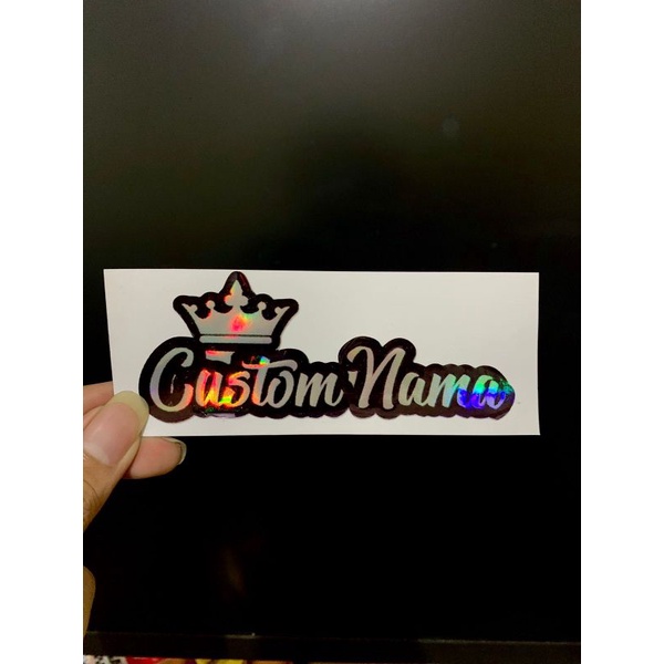 CUSTOM stiker nama , stiker custom nama  nama stiker channa , sticker channa stiker channa ya blue pulcra stewarti limbata marulioides custom stiker channa hologram stiker hologram stiker cana , cana , stiker chana