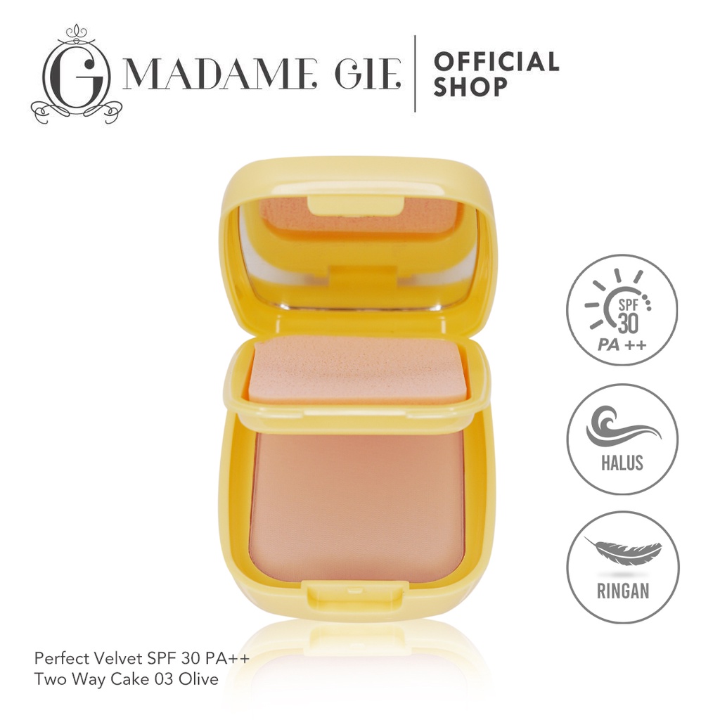 [READY STOCK] Madame Gie Perfect Velvet SPF 30PA++ Two Way Cake - MakeUp Bedak Padat-03 Olive