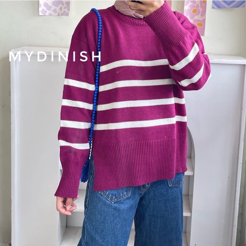 Queenbags89 baju outfit cewek baju atasan wanita baju Rajut Aida Blouse