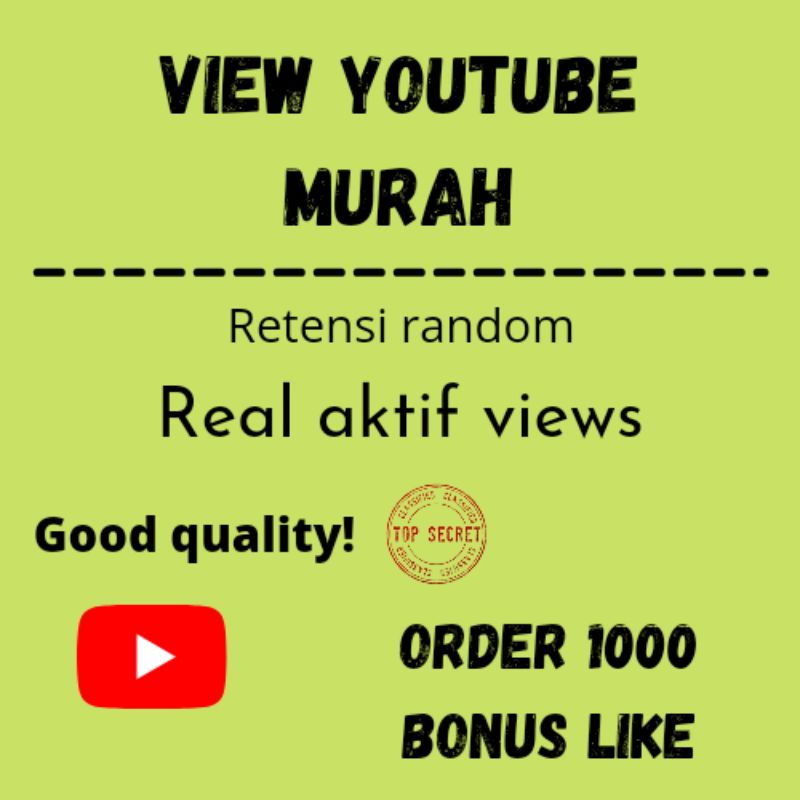 Hanya 99 view youtube murah permanen real viewers