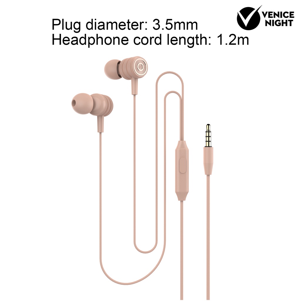 (VNEP) (Berkabel) Y01 Earphone In-ear Heavy Bass Line Control 3.5mm 5D Surround Stereo Sound Earphone untuk Olahraga